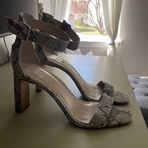 Size 10. Snake Print Vince Camuto Heels.